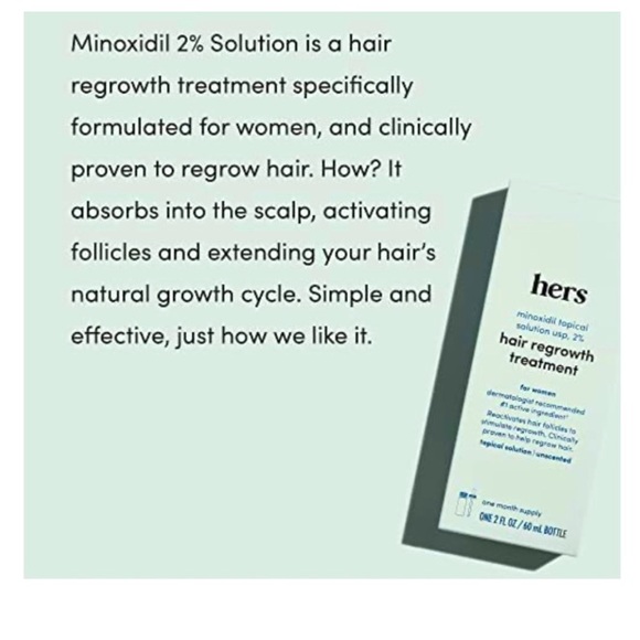 hers Hair Hair Regrowth Serum Hers Minoxidil Topical Solution Usp 2